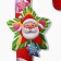 Topper decorative cane "Grandfather Frost Star" 16.7x67.5 cm