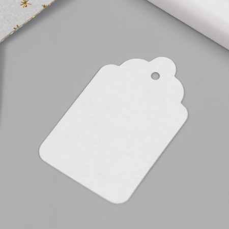 Tag without print 3.5x5.5 cm, curly-1