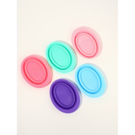 Bath - a rug for cleaning brushes, 15 × 11 cm, color mix-4