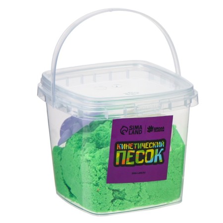 Kinetic sand, 2 molds, 200 gr, green color-1