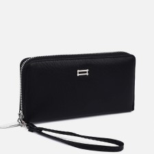 Women's wallet with lightning, black color