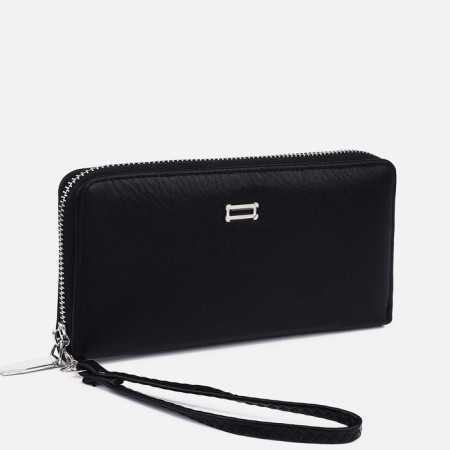 Women's wallet with lightning, black color
