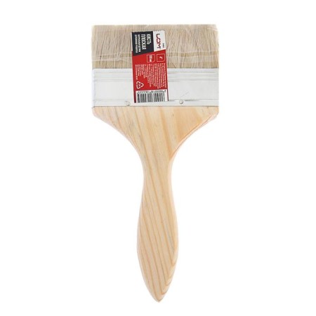 Brush flat scrap, natural bristles, wooden handle, 4 ", 100 mm-4