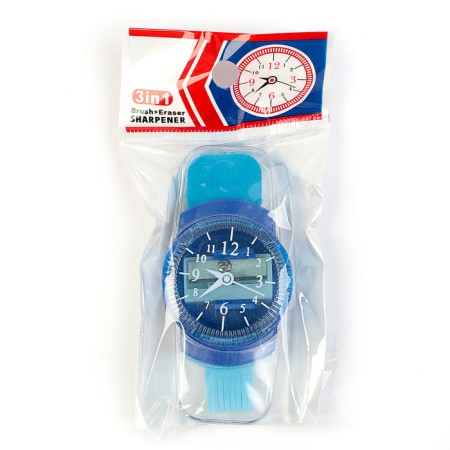 Charp with a container "Clock", with an eraser and a brush, mix-3