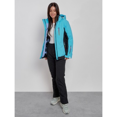 Ski costume female winter, size 42, blue color-10