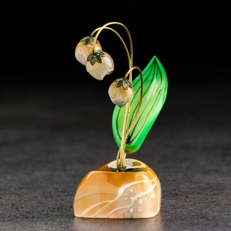 Souvenir "Flower" Landysh "3 buds, selenite-1
