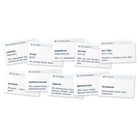 Thematic cards. 500 of the most common adjective English-2