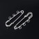 Po-050 pins for pendants, No. 02, (set 2 pcs) 50 × 5mm, silver color