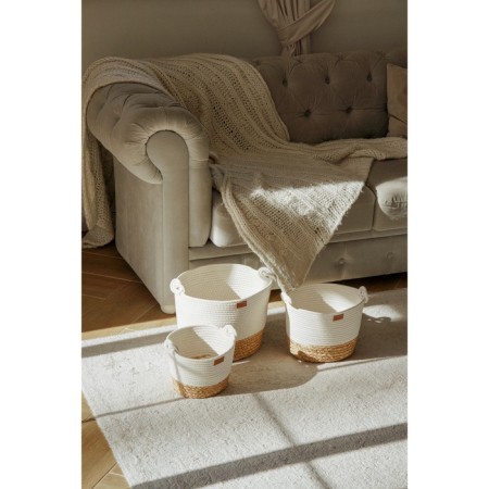 SL Home storage baskets, wicker, handmade, 3 pcs: 24 × 21 × 17 cm, 30 × 25 × 22 cm, 35 × 30 × 27 cm-5