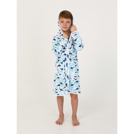 Children's robe with a hood, height 122 cm
