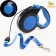 Roulette "Pigzon" reflective, 8 m, up to 50 kg, cable, rubberized handle, blue