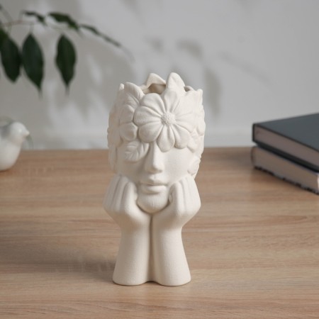 VAZA Ceramics Table "Sweet Dreams" 19x8 cm, white