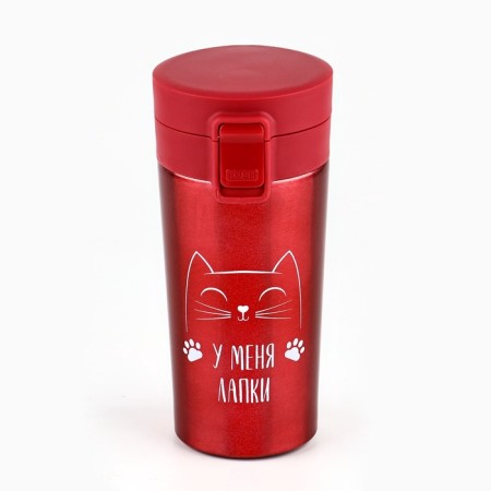 The thermostat with the "Paws" button, 350 ml, retains heat 8 hours-2