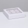 Box for 9 sweets with a shell, with a window, with thin dividers, white 14.7x14.7x3.4 cm