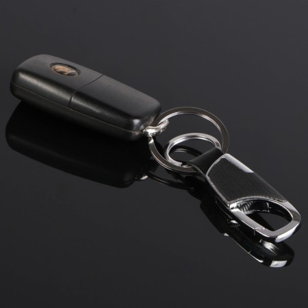 Cartage keychain, clamp, two rings, chrome-1