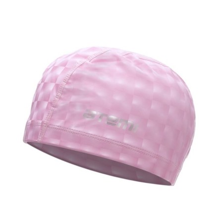 ATEMI PU 130 swimming cap, fabric with polyurethane coating, pink 3D color