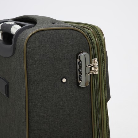 Small suitcase 20 "on lightning, code castle, with extension, khaki color-4