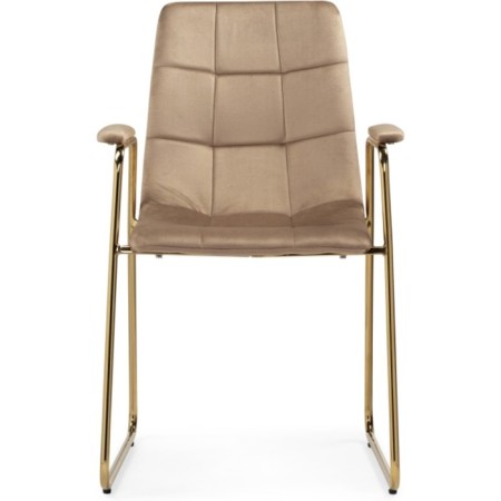 LANA Metal/velor, gold/beige 57x56x88 cm stool-1