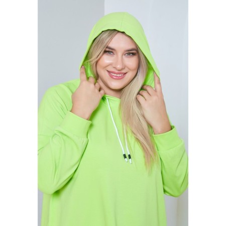 Women's dress, size 58, light green color-4