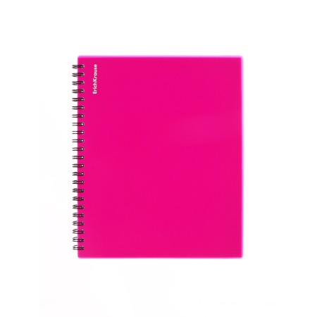 Notebook A5, 80 sheets in the cage on the crest Erichkrause "Glance Vivid", plastic cover, offset block, whiteness 100%, mix-12