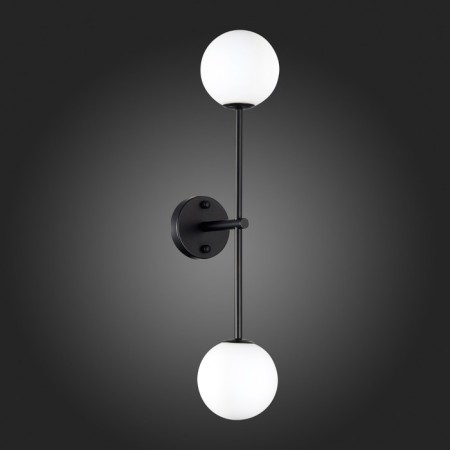 Sconces st. SL1506.401.02. Chieti. 2x5 watts, G9, 4000K, 12x65 cm, black color-5