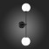 Sconces st. SL1506.401.02. Chieti. 2x5 watts, G9, 4000K, 12x65 cm, black color