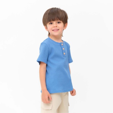 Children's T-shirt KAFTAN "BASIC Line", p. 34 (122-128 cm), blue-5
