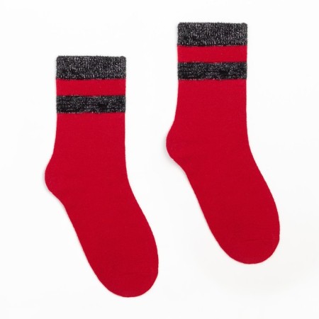 Women's socks, red/black color, rr 23-25 ​​(shoes 36-40)-1