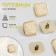 A set of buttons on the leg, 18 × 18 mm, 5 pcs, beige/gold color
