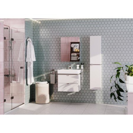 Tumbling under the Aquaton Sky Pro sink, 60 cm, white gloss color-3