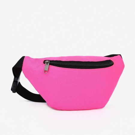 Lightning waist bag, outer pocket, pink color-1