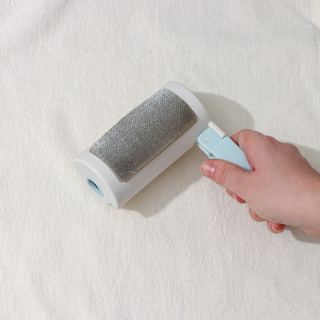 A video for clothes with a velor brush, 55 sheets, white color with blue-9