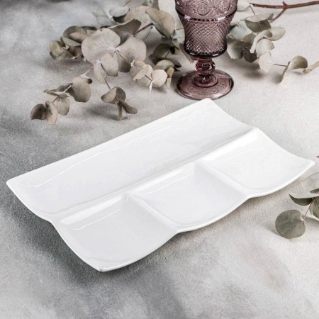 Porcelain 4 cells 4 cells Wilmax, 30 × 20 cm, white color