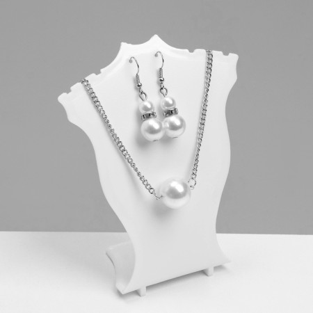 Standing for pendants, chains, earrings 10 × 4.3 × 12 cm, white color-1