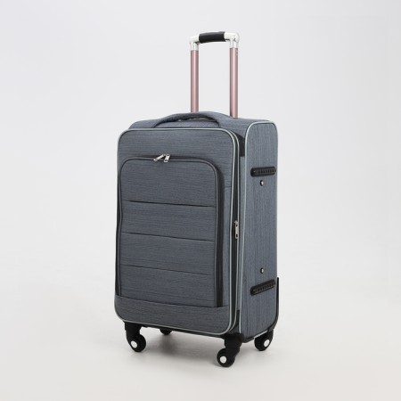 Small suitcase 24 "On the zipper, code castle, with extension, the color is gray
