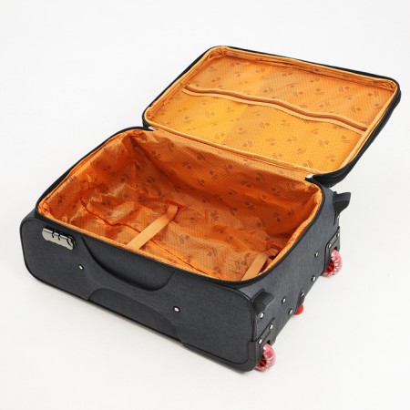 Small suitcase 24 "On the zipper, code castle, with extension, the color is gray-8