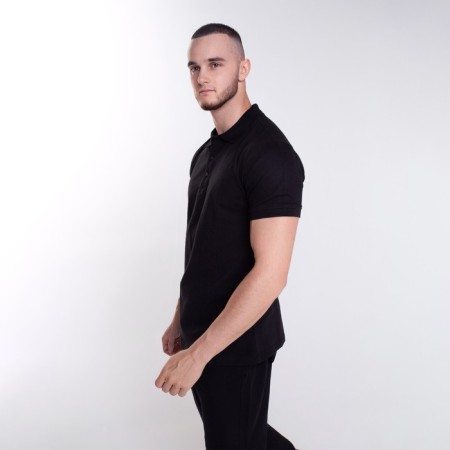 T -shirt male polo, black color, size 50-2