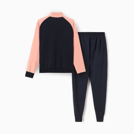 Women's costume (sweatshirt/trousers), dark blue/pink color, size 52-54-10