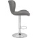 Barrier stool Porch metal/eco -leather, chrome/gray 47x53x89 cm