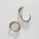 Hooping earrings Xuping Fortune, white color in gold, d = 1.5 cm
