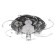 Economic Service chandelier with PDU 41007/3 3x40W E27, backlight LED Black 49x49x17 cm