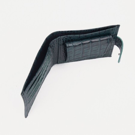 Women's wallet on the button, green color-3
