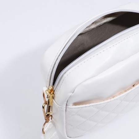 Bag Cross-Bodi with a zipper, white color-8