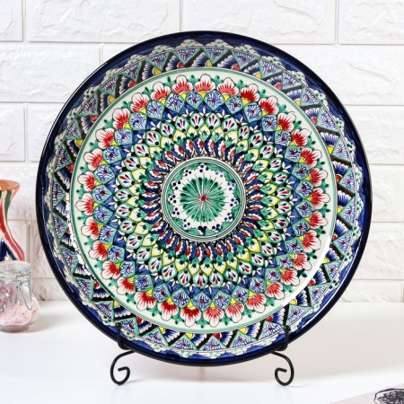 Largan Rishtan ceramics "Patterns", 36 cm, blue-1