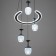 Bayerlux chandelier Sirius LED 100W 3000-6000K Black 39x41x19-119 cm
