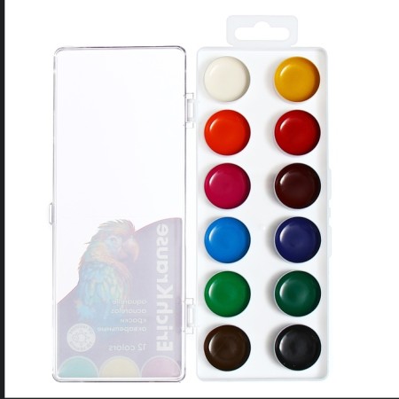 Watercolor 12 colors Erichkrause "Safari", with UV brightness protection, in the box-2