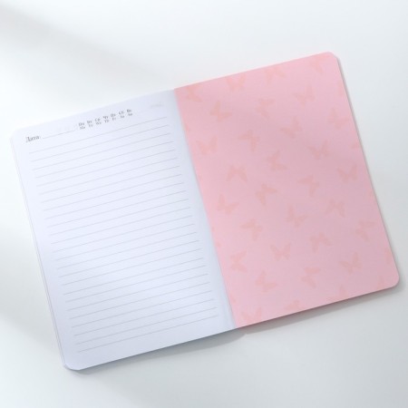 Diary A5, 100 sheets soft region. SOFT-Tach "Butterfly"-7