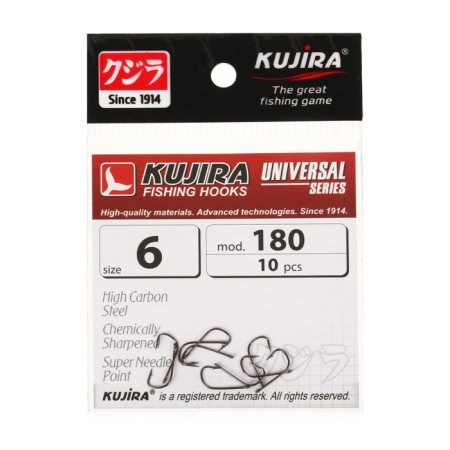 Hooks Kujira Universal 180, BN color, No. 6, 10 pcs.