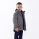 Children's jacket is quilted, gray color, height 104 cm