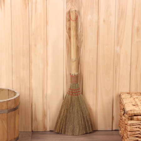 Rice broom with a bamboo pen, 23x60 cm-4